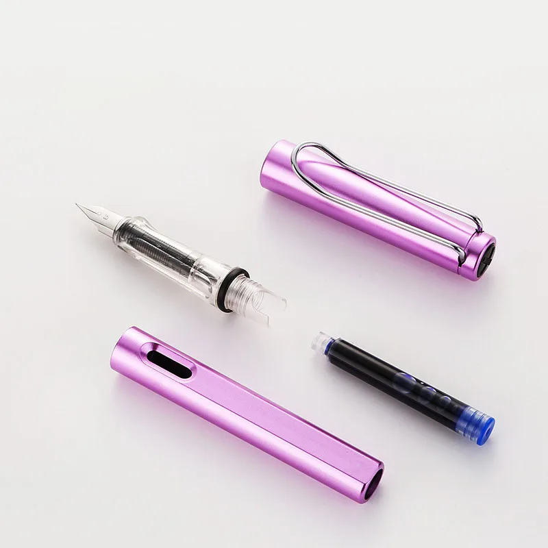 wholesale Cheap Replaceable ink sac plastic pen EF nib students training fountain calligraphy pen with Custom logo