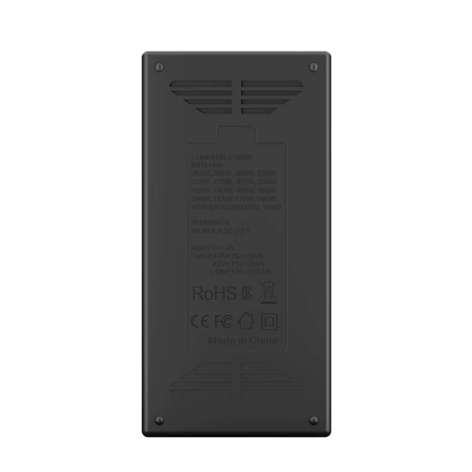 Q2 18650 Charger 1a 2 Slots 3.7v Input 5v 2a Usb Charger Flashlights Li-ion Rechargeable Battery Charger