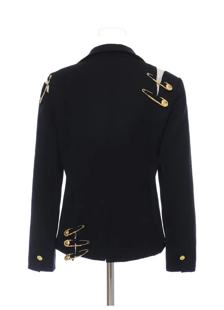 Новинка 2019, необычный женский однобортный пиджак с длинным рукавом