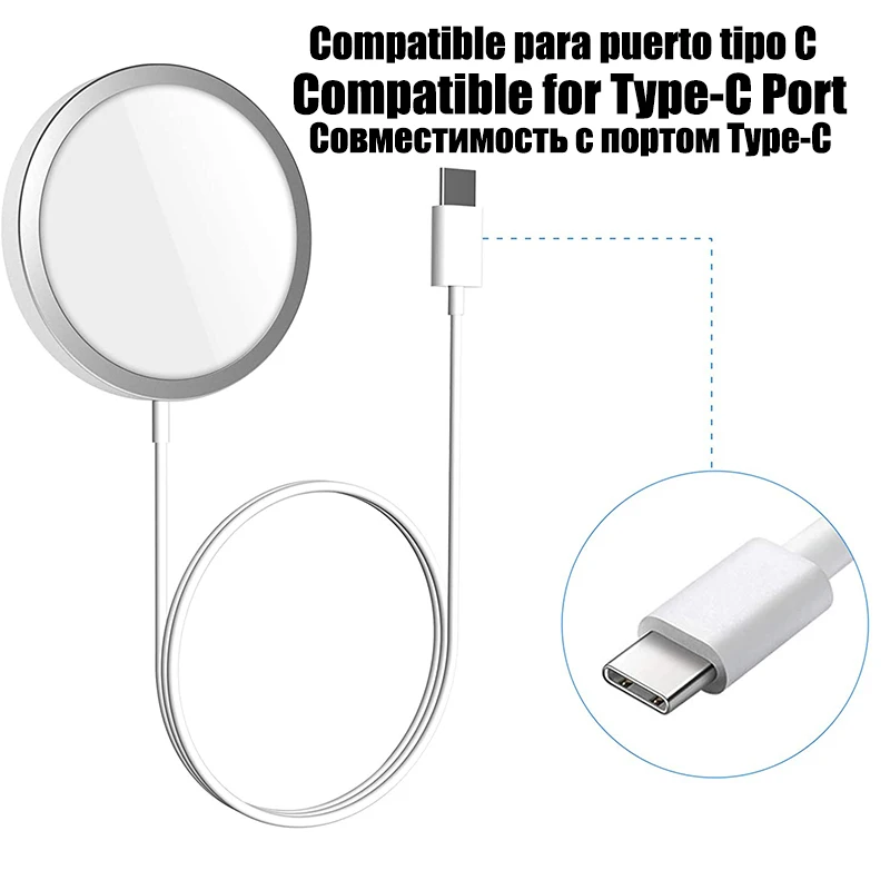  15 Вт Быстрая зарядка Magsafe Зарядное устройство для Iphone 12 Pro Max 11 телефон Беспроводное зарядное Samsung Xiaomi Huawei ЕС и США Pd быстрое на