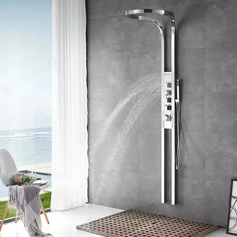 Tiktok Trend Rainfall  Piano Key Hot and Cold Sprinkler Massage Shower Sets System Panel