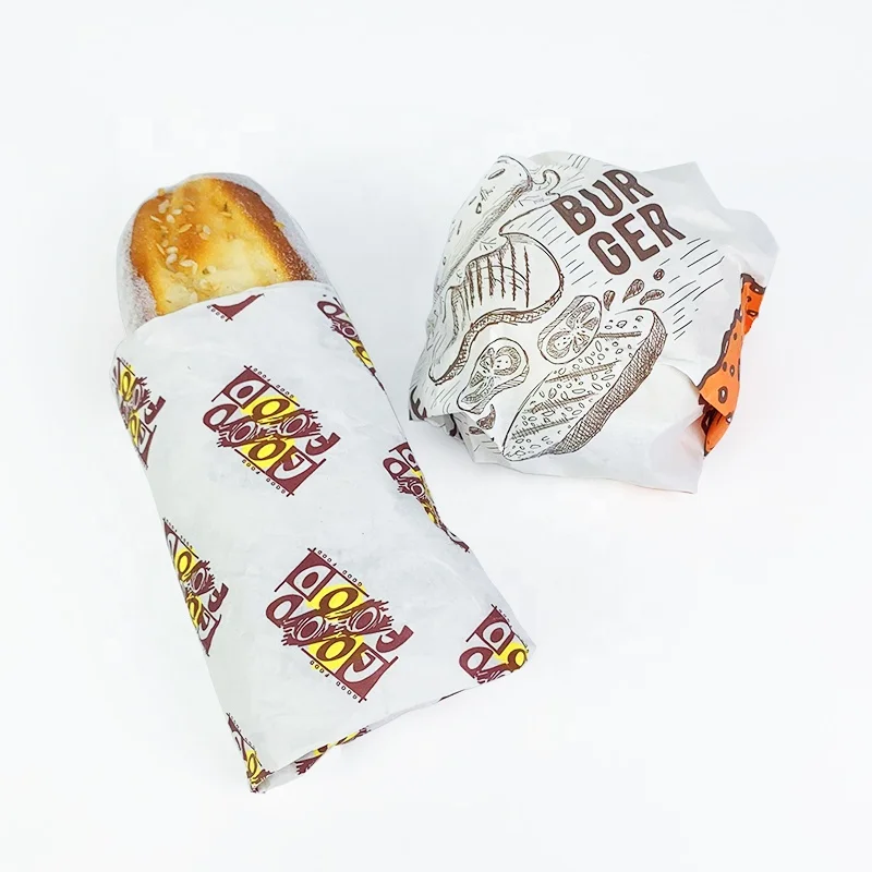 Custom your logo manufacturers personalised 70gsm coloured plain butcher newspaper coloured black brown white greaseproof paper