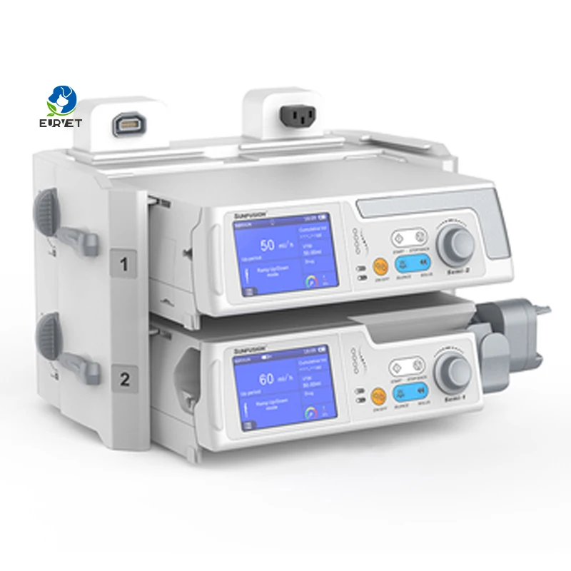 EUR VET Available Bomba De Seringa Portable Tci Infusion Pump Machine Medical Double Single Channel Syringe Infusion Pump