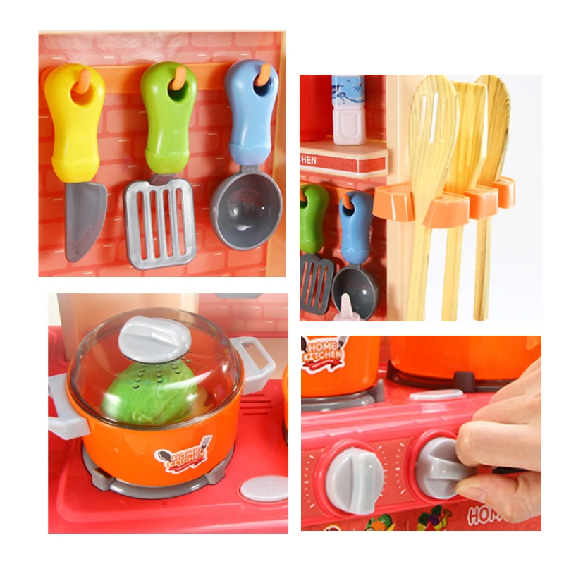 Kids Pretend Play Simulation Appliance Kitchen Games Toy Plastic Children Spraying Mist Kitchen Play Set For Girls Educational