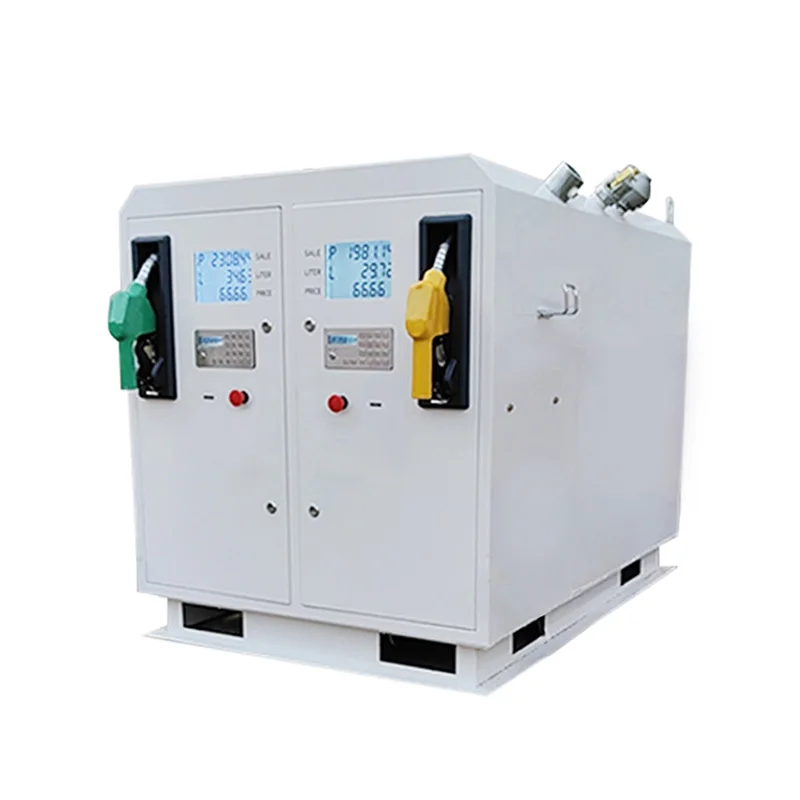 ZHXF 1000L 2 Hose Personal Commercial Gas Station Portable Mini Gas Station