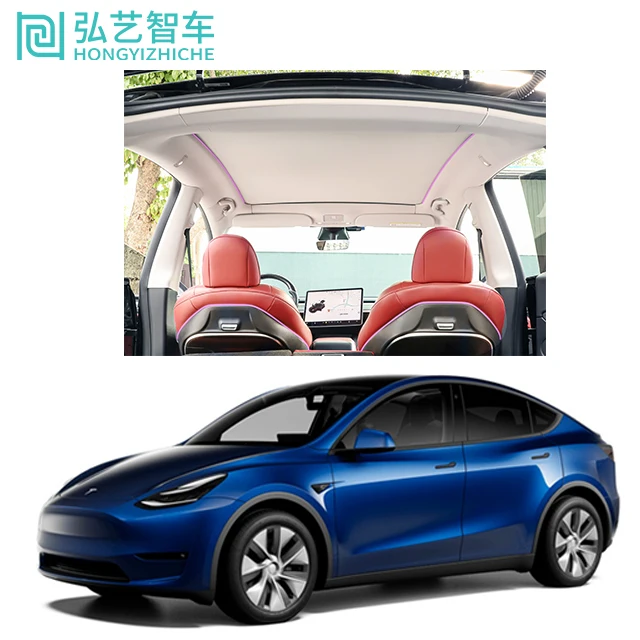 Sunscreen Heat Insulation Electric Power Roof Car Internal Visor Sunroof For Model Y