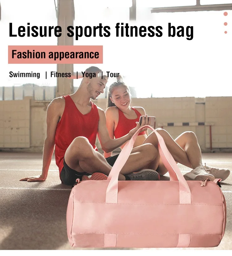 Wholesale Large Capacity Sports Yoga Bag Cute Colorful Custom Logo Single Shoulder Wet Dry Travel Bag Portable Duffel Bag