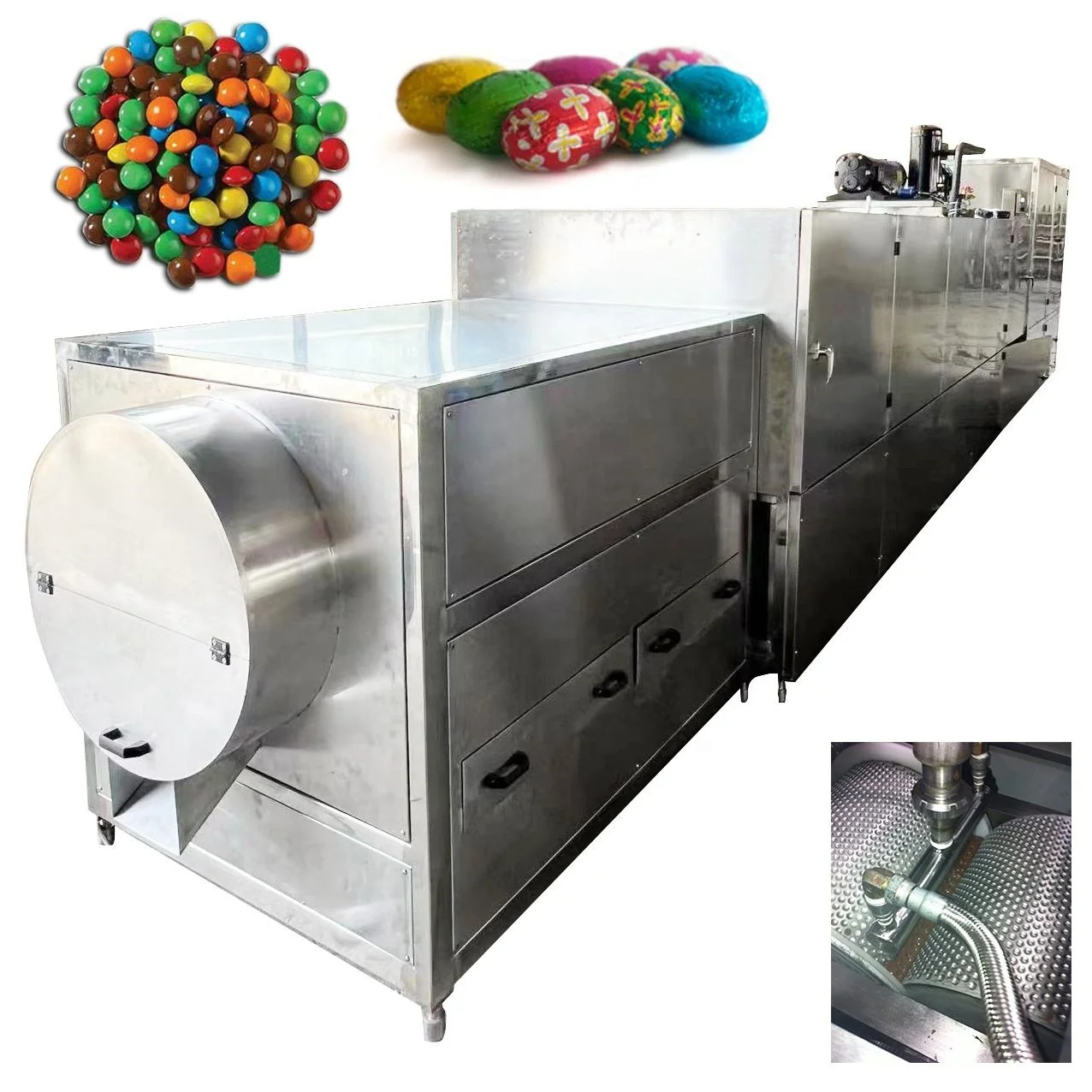 400mm Full Automatic Chocolate MM Bean Ball Egg Production Line Chocolate Making Machine