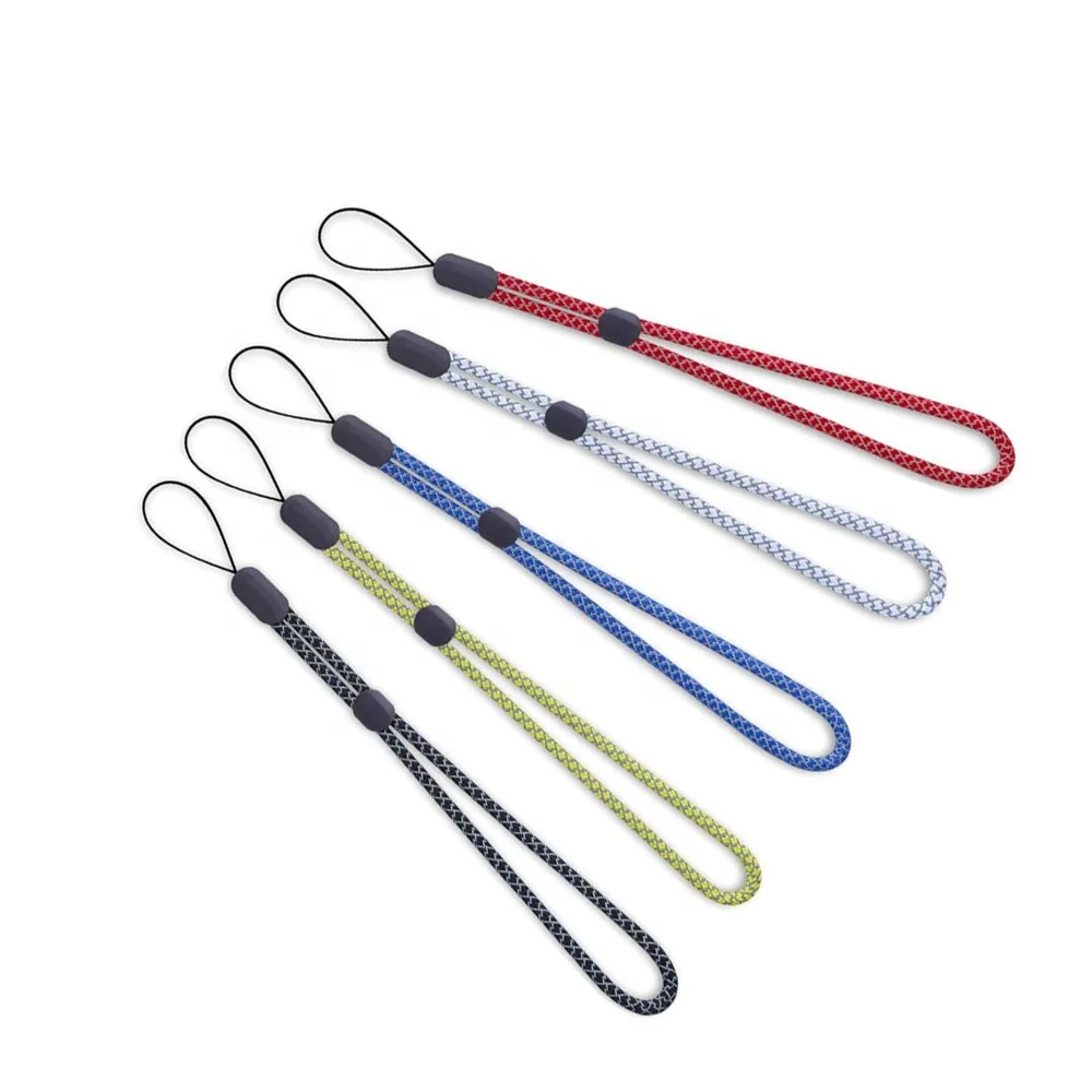 HB Wholesale Adjustable Short Anti-lost Cell Phone Round Wrist Straps Lanyard For Camera USB Keys