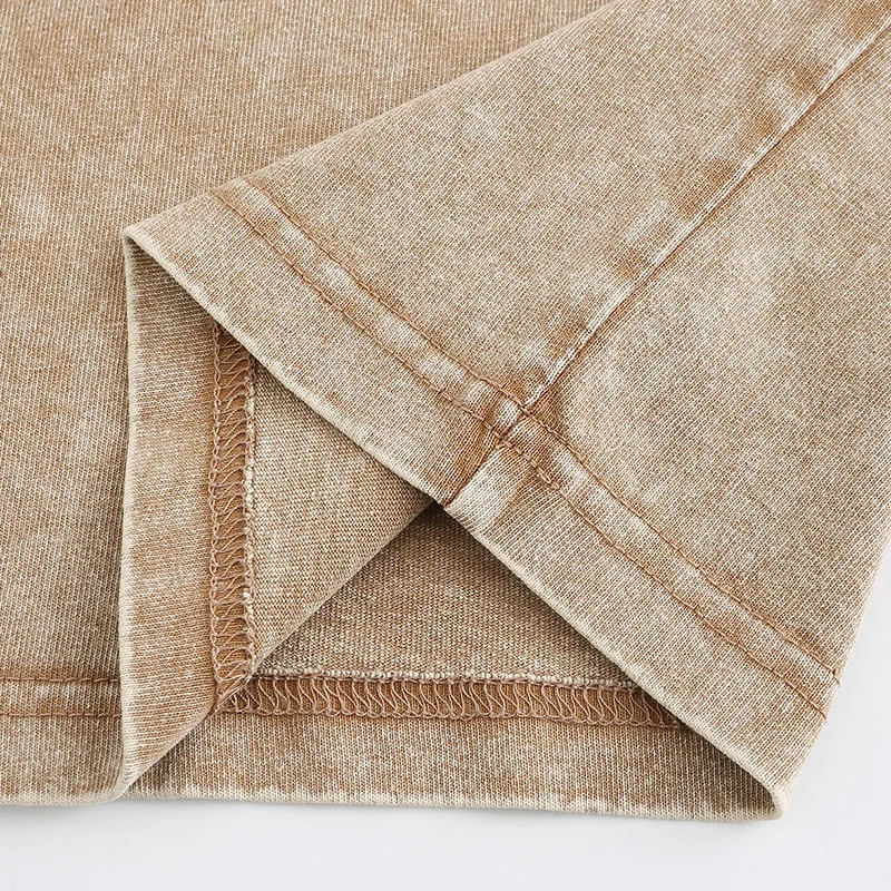 270g Drop Shoulder Oversized Acid Wash Unisex 100% Cotton High Quality Men Private Label Vintage T Shirt For Men