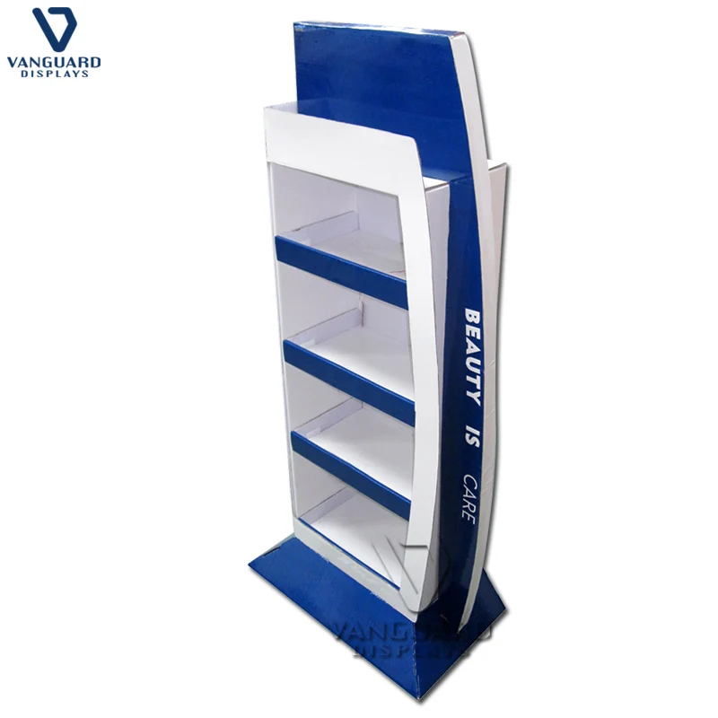 
Free Custom Design Retail Corrugated Paper Floor Display Stand Rack for Product Promotion 