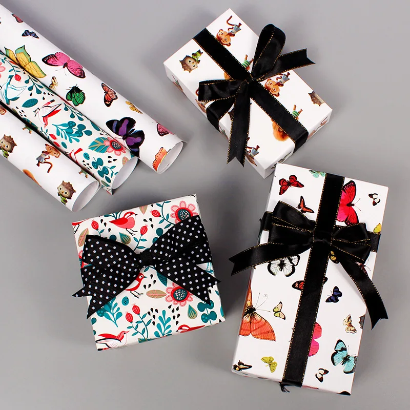 День рождения пользовательские печатные бабочки Горячая продажа оберточная бумага производители (1100015151733)