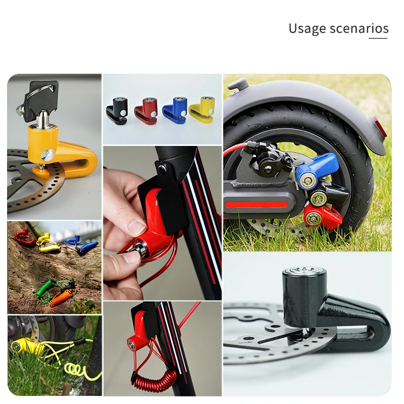 
Lock security Steel Wire Anti-theft warning steel wire for Scooter Bicycle Motorcycle 