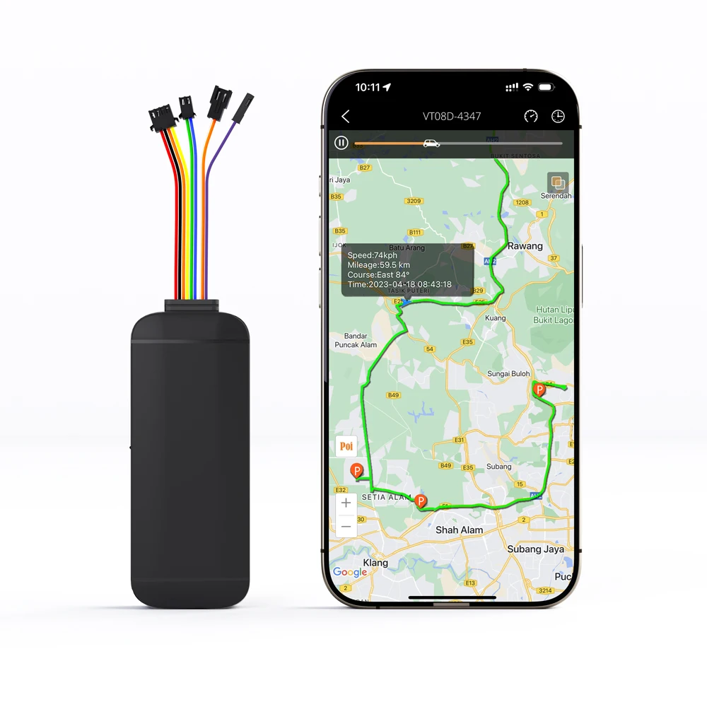 Concealed installation GPS tracker with door or trunk status detect support 2G 4G Cat.1 network