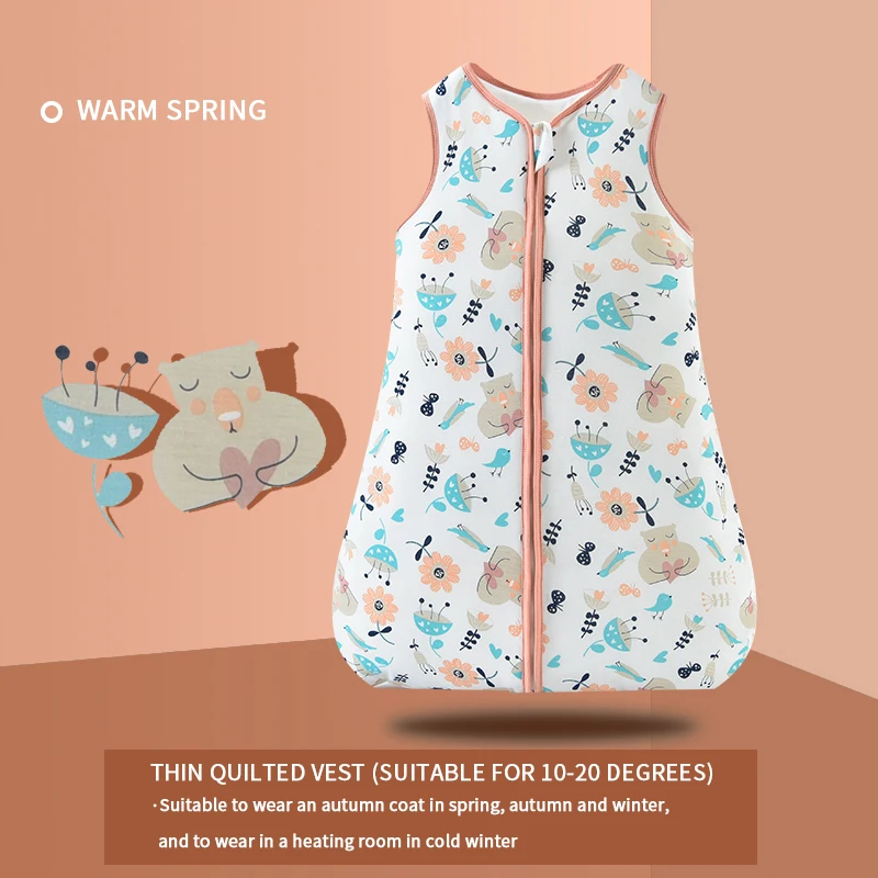 100% organic cotton newborn pajamas New spring autumn winter baby sleeping bags