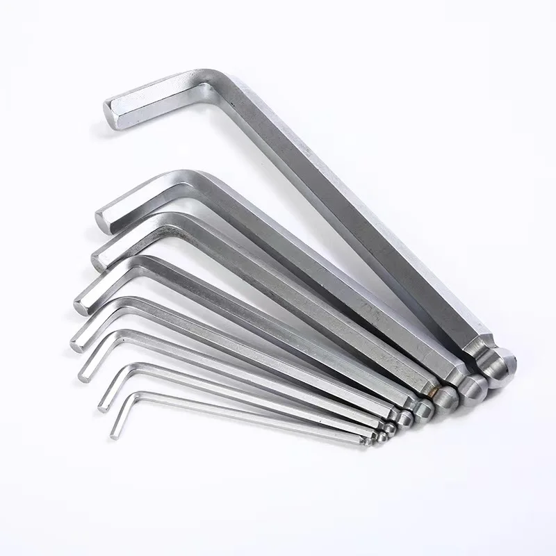 Factory High Hardness Metric Inch Flat Head Ball Head Allen Key Wrench Set