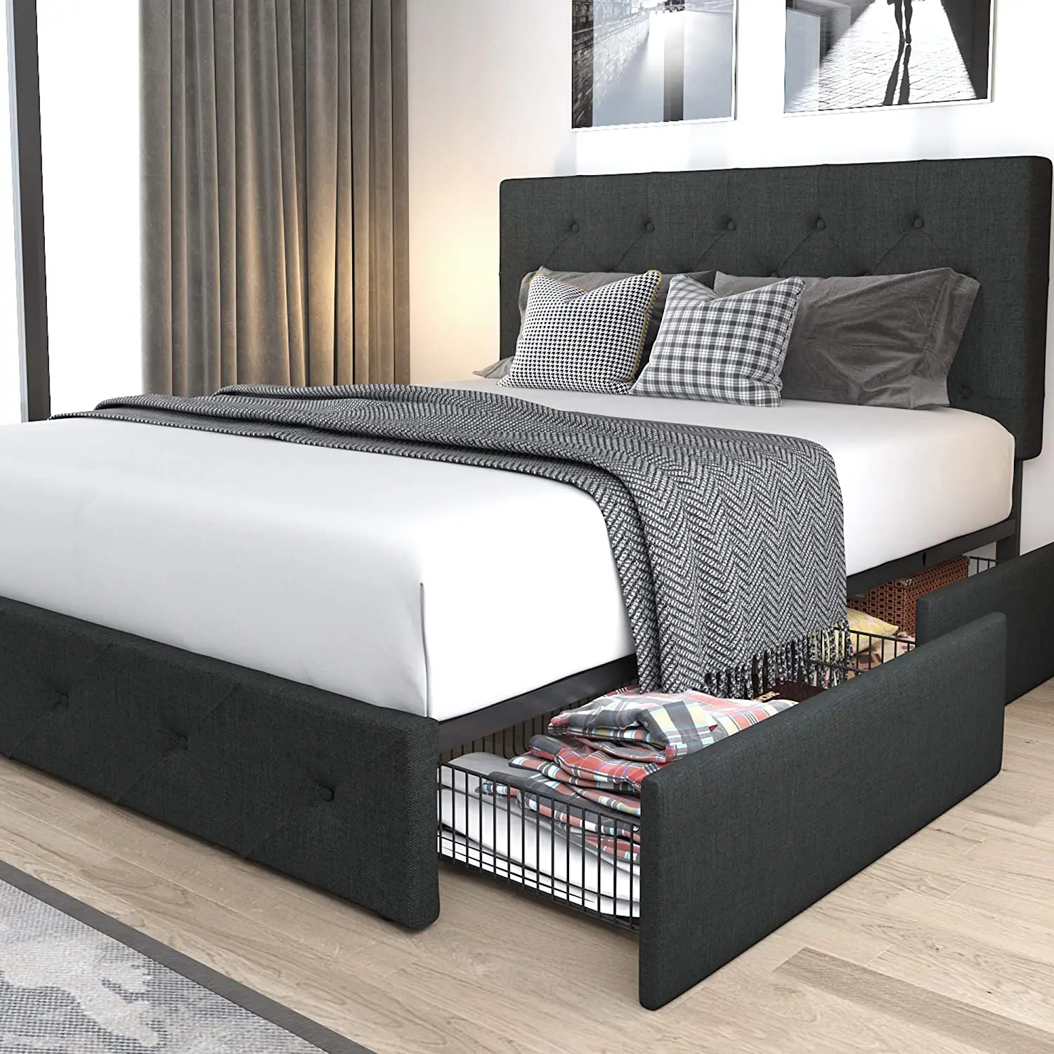 old bedhead king size upholstered beds bedroom sets Bedroom Furniture Tufted Wooden Bed Queen italia bed with headboard