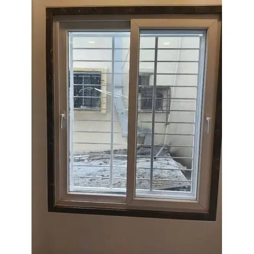 American Style Glass Sliding Door Conch Brand Profile Home Windows PVC / UPVC Sliding Windows