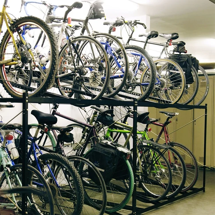 High Capacity Double-deck Bike Storage Parking Racks Bicycle Rack Stand