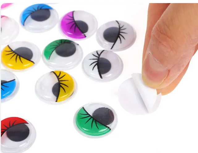 wholesale premium material googly wiggle eyes self adhesive for Halloween monster birthday party craft sticker eyes