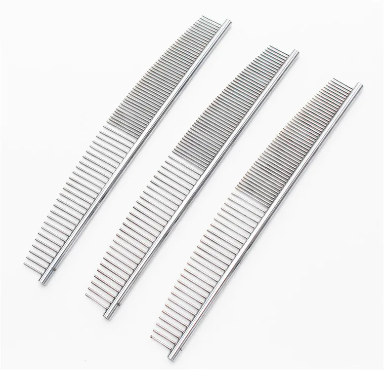 
Stainless Curved Comb Half Moon Pet Comb Dog Grooming Scissors with Safety Round Tip Pet Grooming Comb for Dogs and Cats 