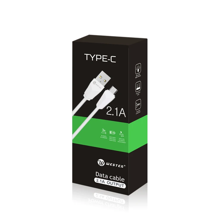 
mini small box packing PVC premium usb fast data charging cables display set for all Phone type-c micro phone charger 