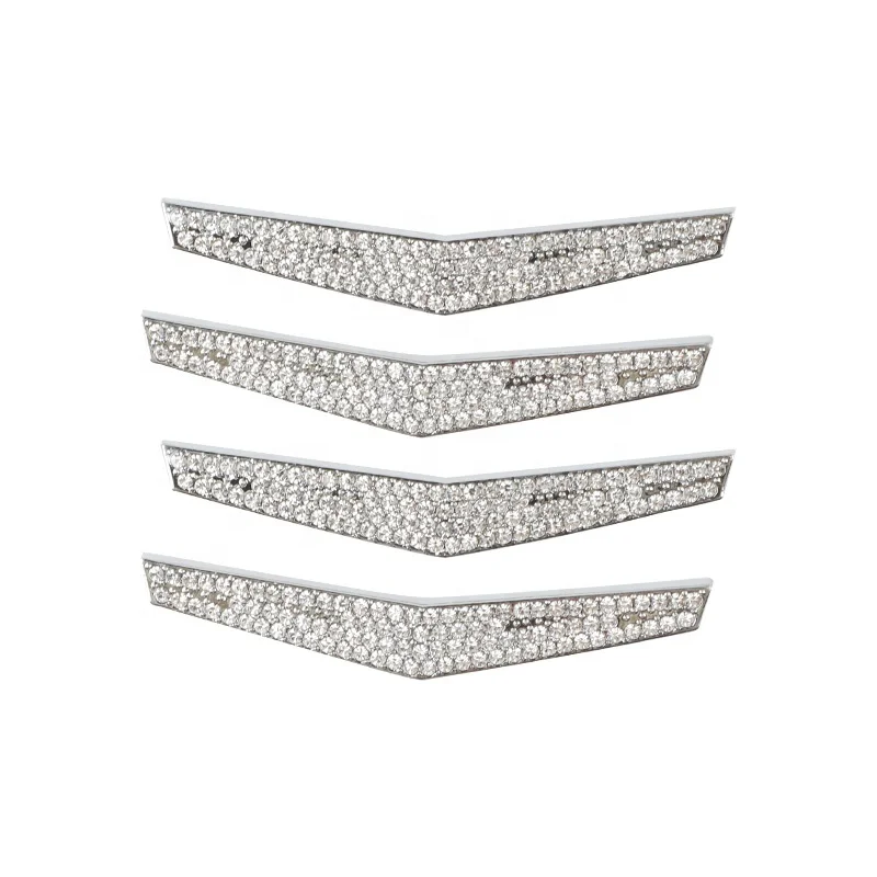 4PCS Car Seat back V logo decoration diamond stickers for Cadillac XT4 XT5 XTS XT6 CT6 ATS SRX Interior accessories