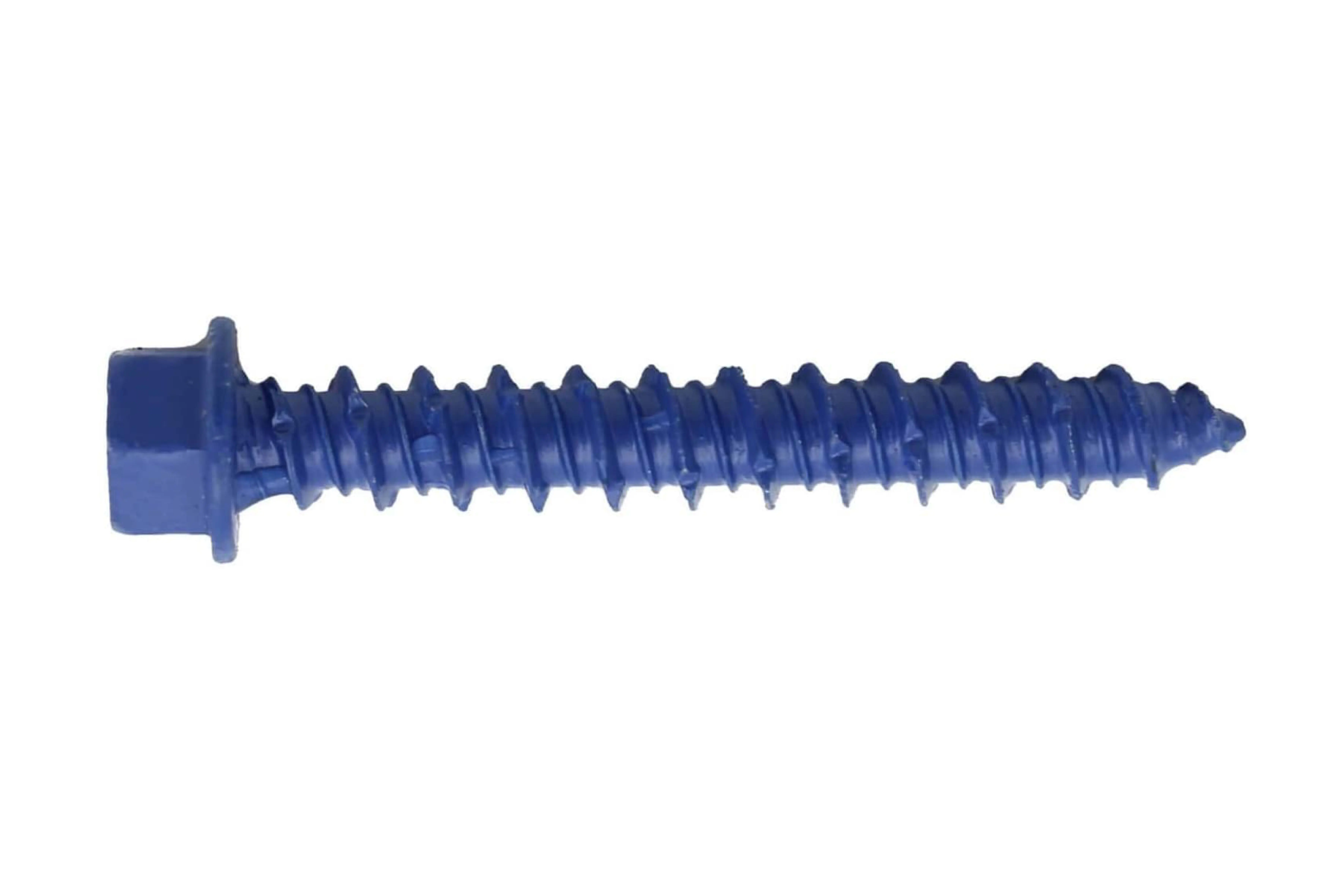 Blue Concrete Anchor Screws Carbon Steel Hardened Hex Head Concrete Screw Masonry Anchors