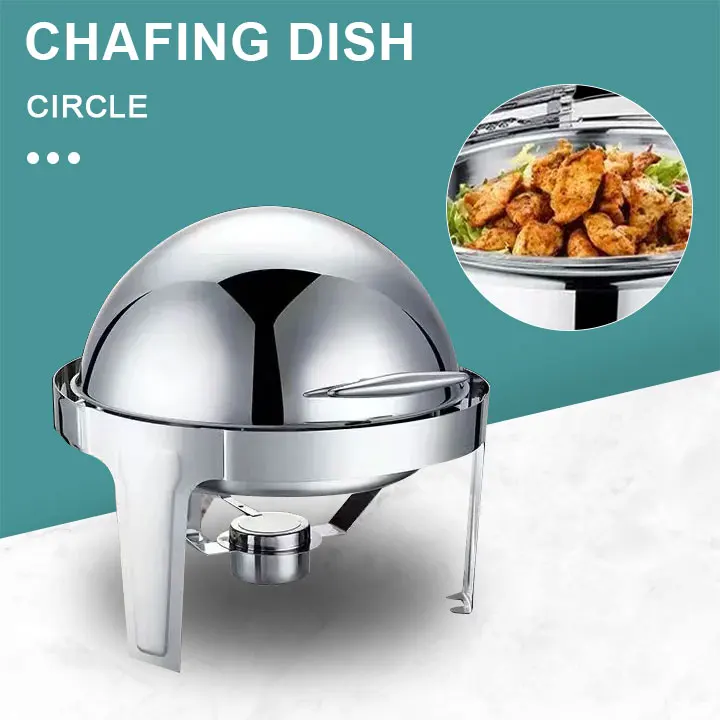 YITIAN Luxury Roll Top Stainless Steel Buffet Serving Dishes Stand Food Warmers Buffet Heater Chafing Dish