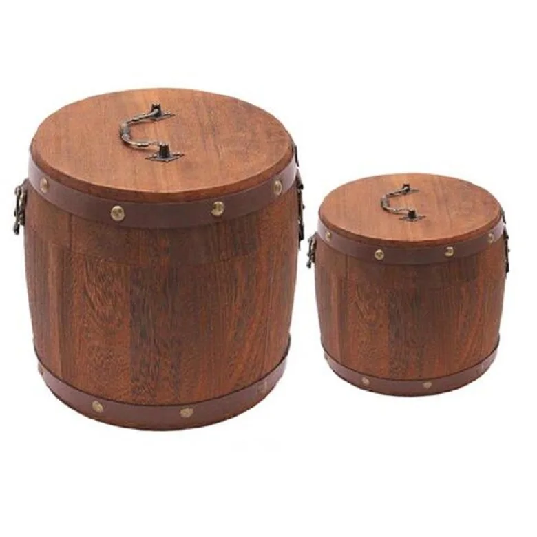French Oak Wine Barrels for Sale/Custom manufacturer high quality small decorative wooden barrel packaging