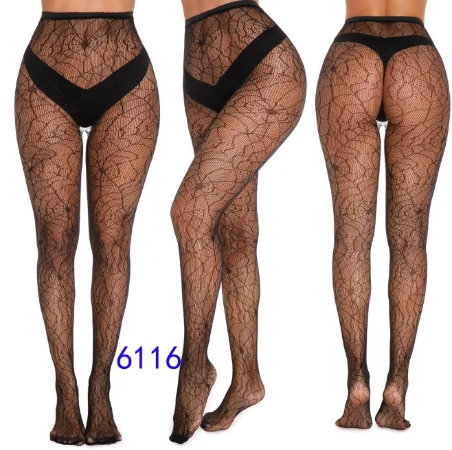 Hot Selling Women Sexy Tights Fishnet Stockings Patterned Tights Thigh-High Black Socks Lace Leggings Pantyhose