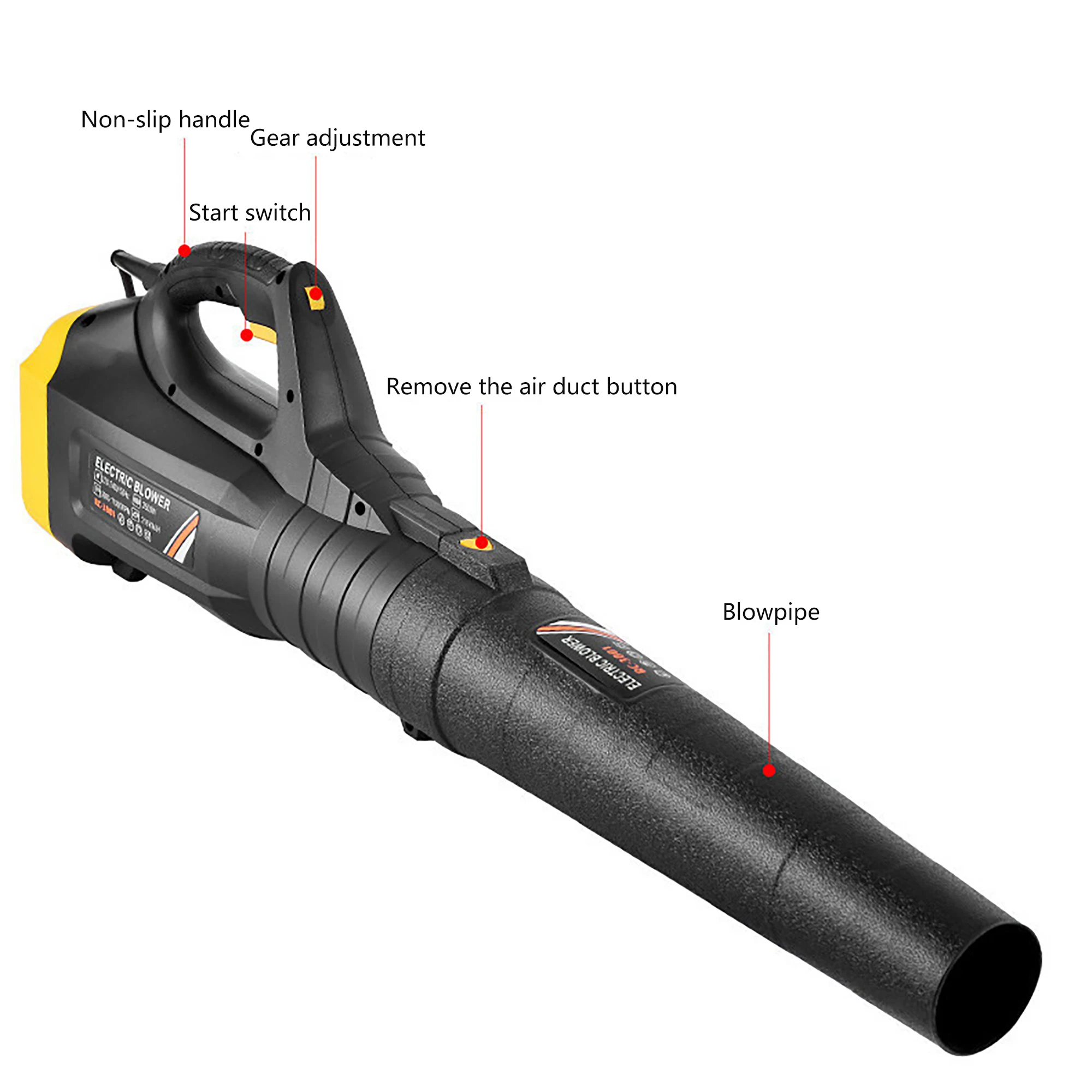 3500w Snow blowing Industrial hand held snow leaves blower high power electric Blower Air leaves blower