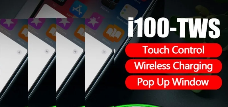 
Free Shipping Ice-Bingo i100 TWS True Headphones Wireless Stereo Earbuds Wireless Earphone i100 TWS for iPhone XR 