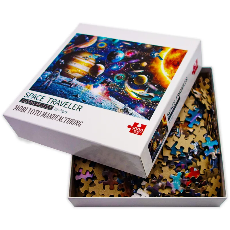 SFT Custom 500/1000 Pcs Round Children Tube Sublimation Wooden Animal Jigsaw Puzzles For Adults