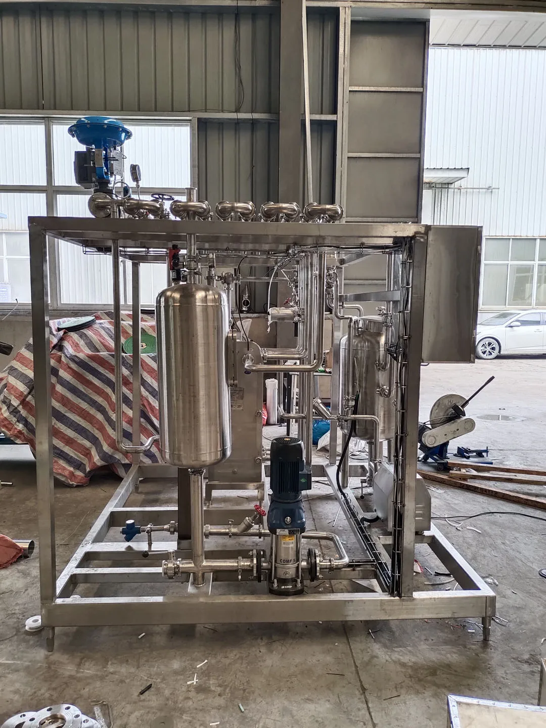 HTST pasteurizer integrated machine for tea drink uht milk sterilizer