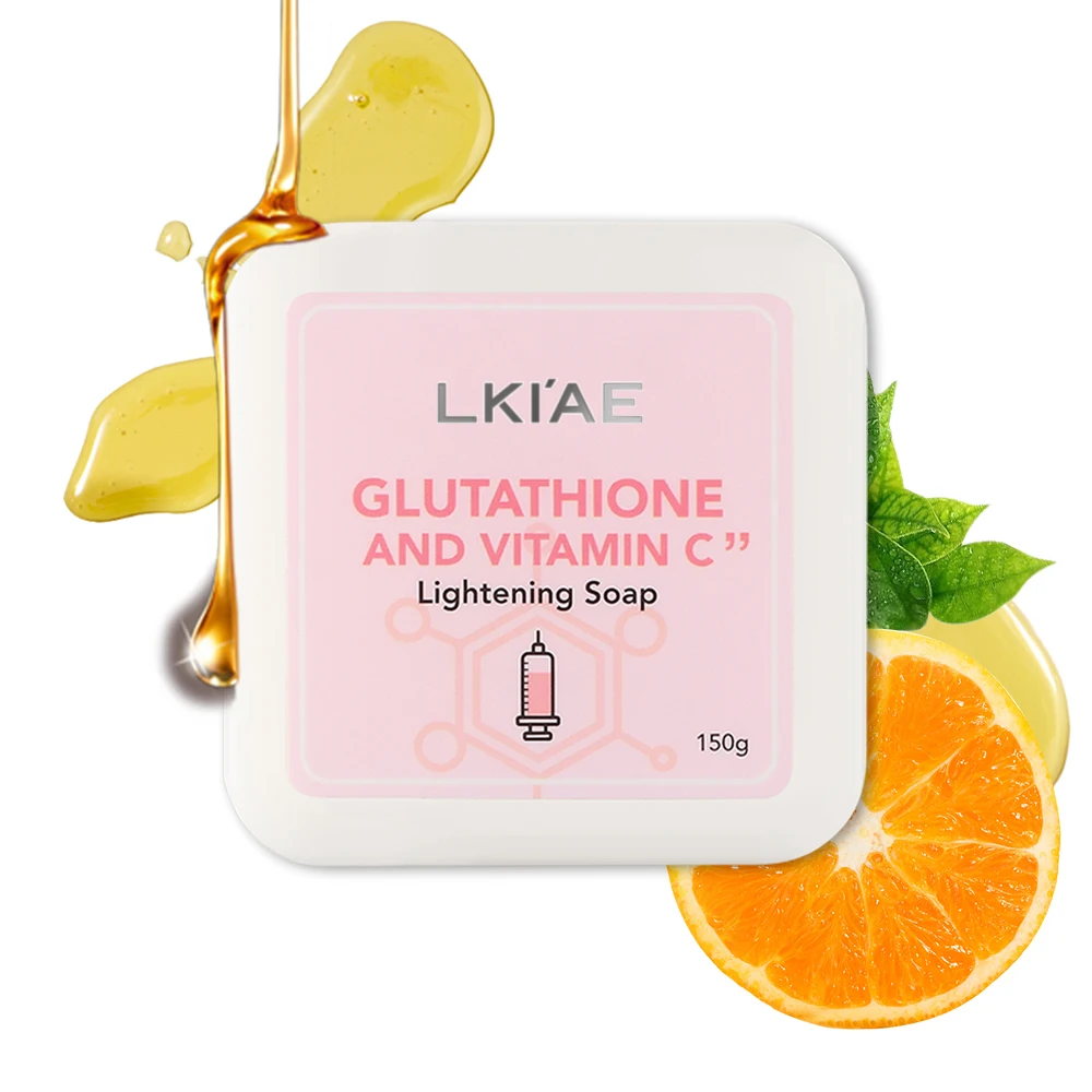 Custom Private Label Natural Gluta  Vitamin C Organic Lightening Hotel Bathing African Skin Whitening Cleaning  Handmade Soap