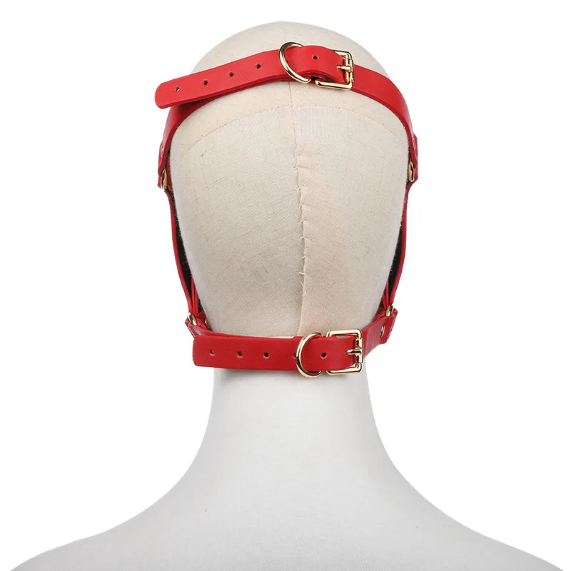 Hot selling SM Gothic Punk PU Leather Mask Cosplay Women Sexy Body Fetish Bondage Handmade Harajuku Cage Accessories Game