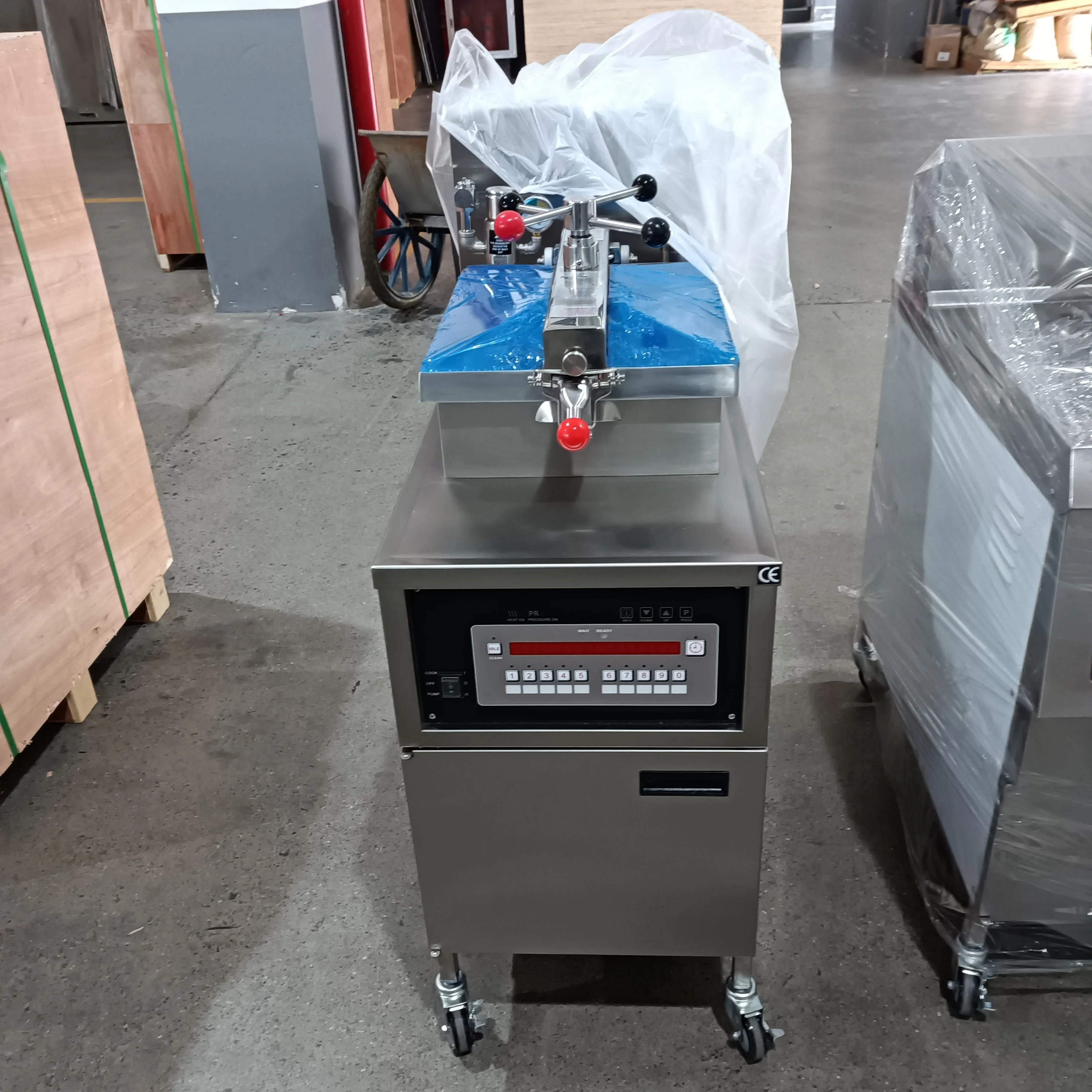 6 head factory direct sale high quality pressure cooker/automatic chicken fryer machine