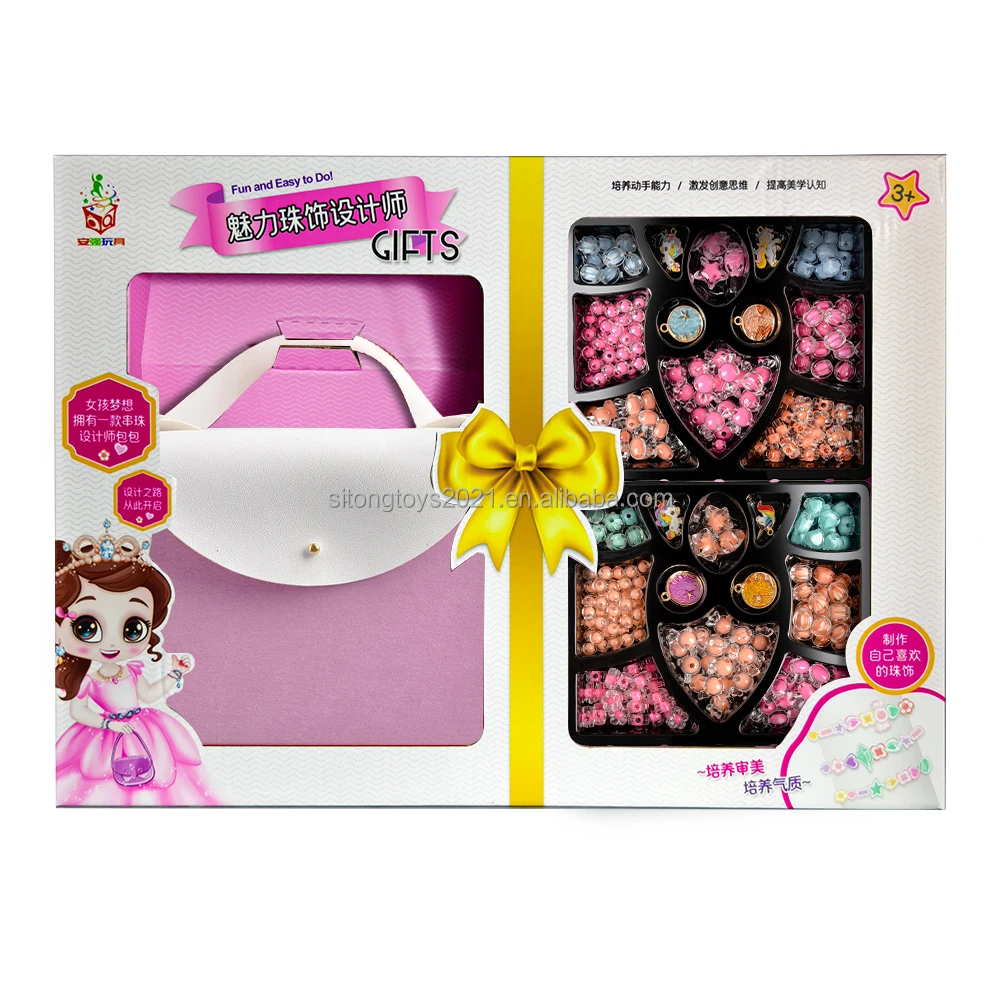 DIY toy set for children Bead Set Toy Beauty toy For Children ,jewelry box children play Craft Beads set