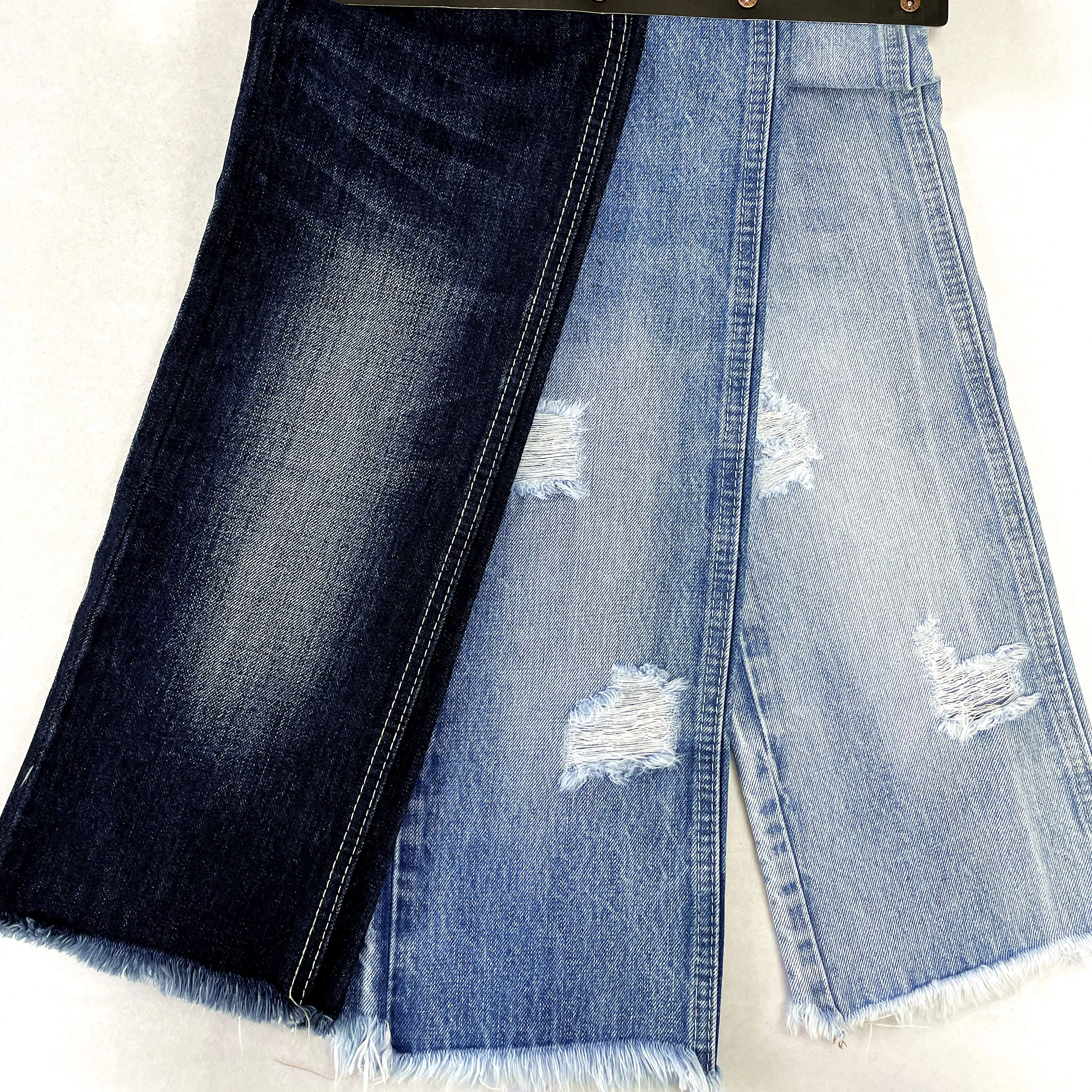 100% cotton Korea twill denim warp slub 13 oz heavy denim jeans fabric