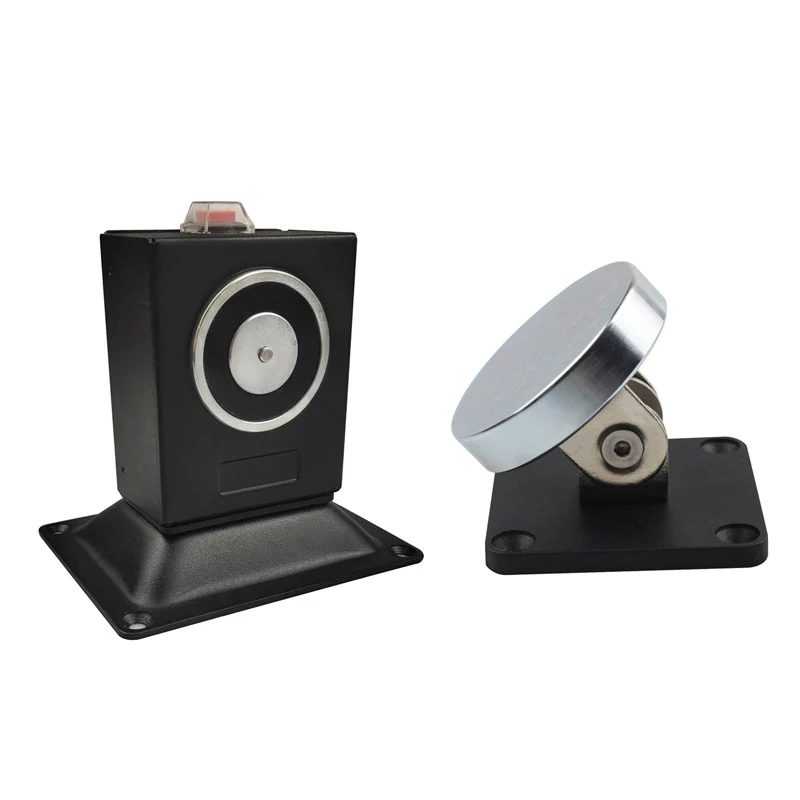 Holding Force Floor Mount Electromagnetic Glass Door Holder with Release Button