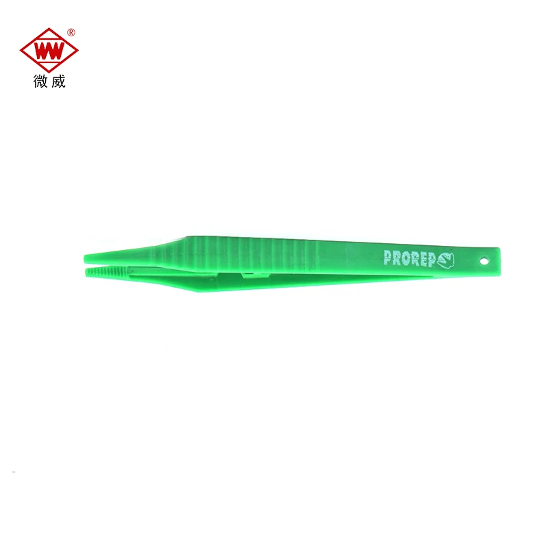 
Eco-friendly High Quality Green Disposable Large Size Plastic Tweezers 