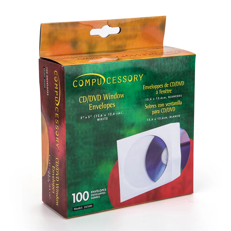 Китайский завод оптовая продажа бумажные конверты для компакт-дисков и DVD-дисков