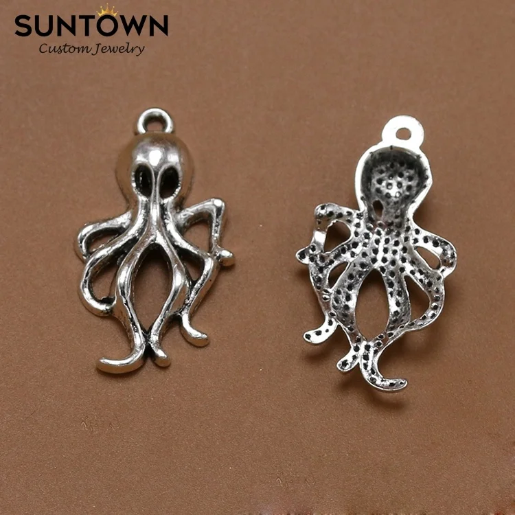 
Suntown Wholesale Vintage Zinc Designer Jewelry Alloy Small Octopus Charm For Bracelet Making Jewelry Finding Kids Accessories 