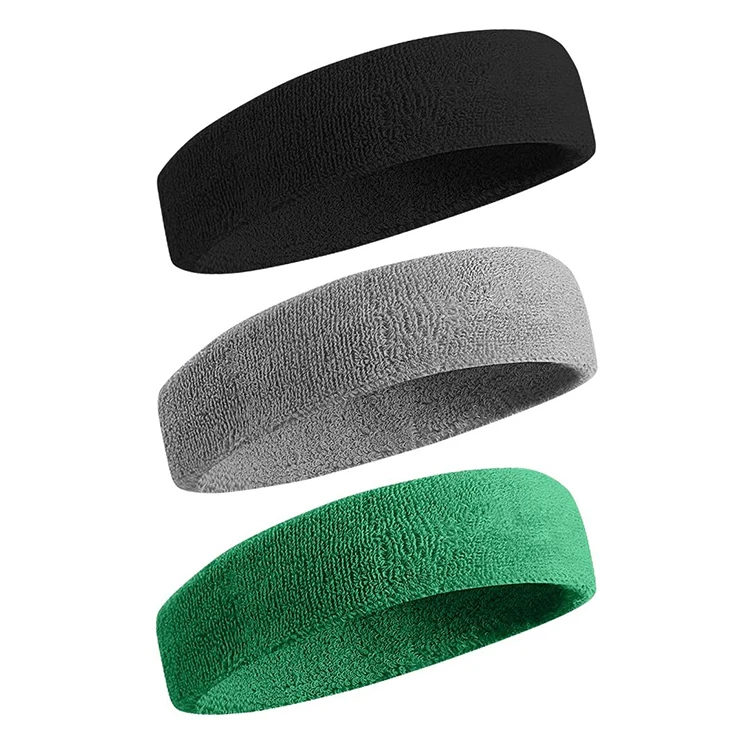 workout customized logo embroidered sweat band headband sweatband