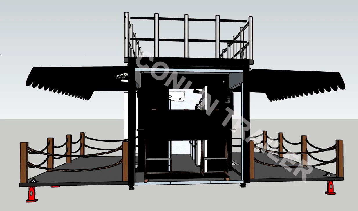 Most affordable two story mobile liquor truck double decker caravan for sale Qatar