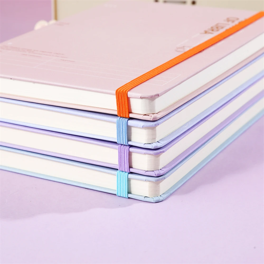 A5 Pu Cardboard Hardcover Journal Notebooks School Office Supplies Note Book Custom Logo Paper Custom Packing Promotion Diary