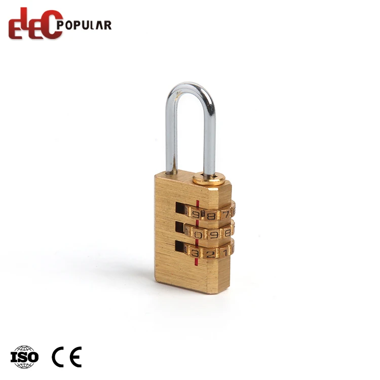 High Security 4 Digit Combination Password Padlock Brass Pad Lock For Luggage