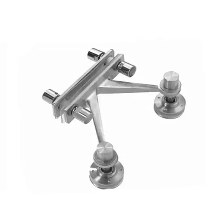 T Type Stainless steel two way glass fitting fin spider