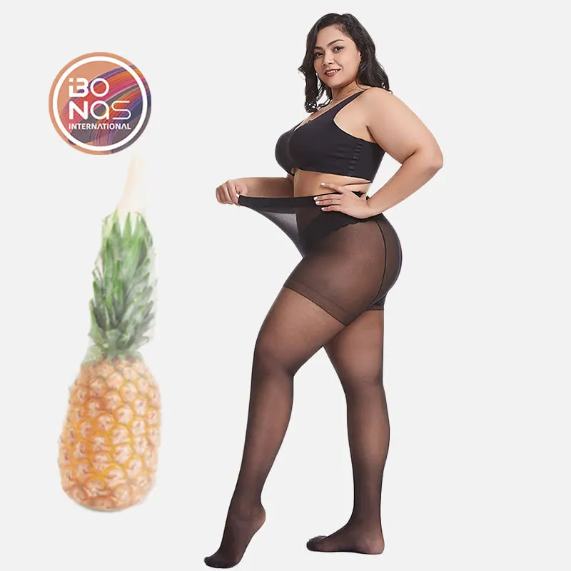 European and American ultra-thin 15D stockings, high elasticity plus size, any cut stockings for women